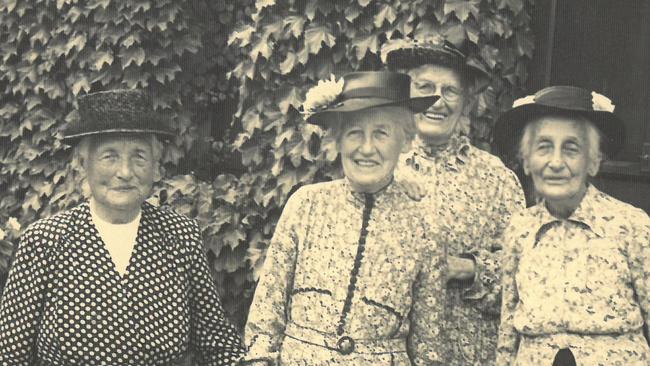 Where’s Kate? Miss Margaret Brown, Miss Mamie Brown, Miss Wynnie Brown, Miss Annie Brown circa 1945. Picture: courtesy of Wilderness School