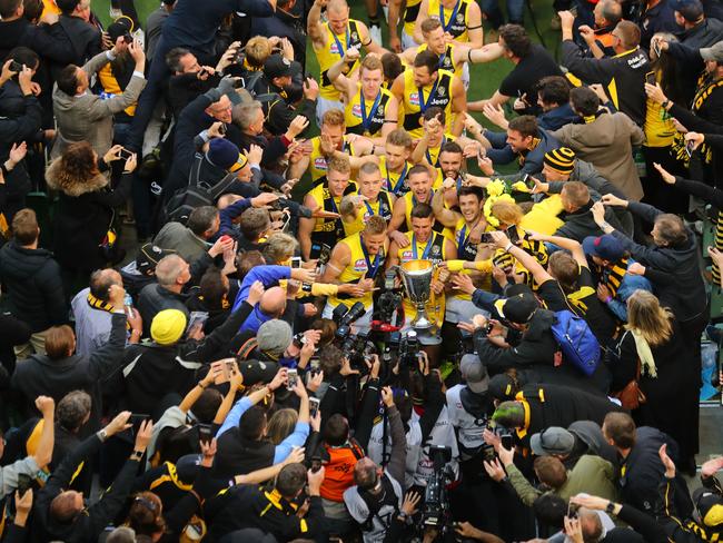 The Tigers head down the race. Picture: Getty