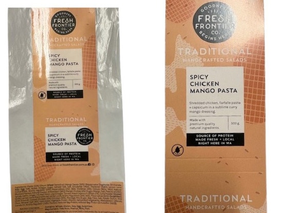 Food company Fresh Frontier has issued a recall notice for its spicy chicken mango pasta product. Picture: Supplied
