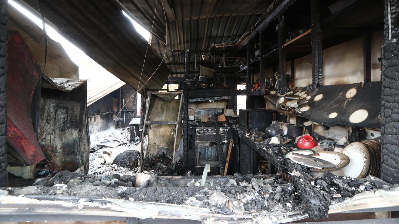 One of the two homes destroyed by the fire. Picture: Tait Schmaal