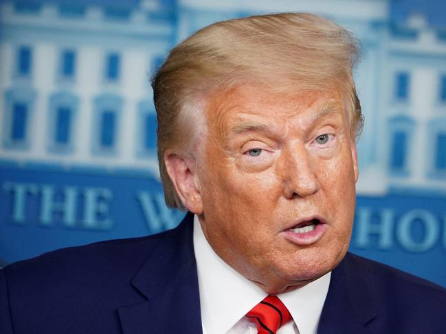 US President Donald Trump speaks during a press conference in the James S. Brady Briefing Room of the White Hosue on August 31, 2020, in Washington, DC. (Photo by MANDEL NGAN / AFP)