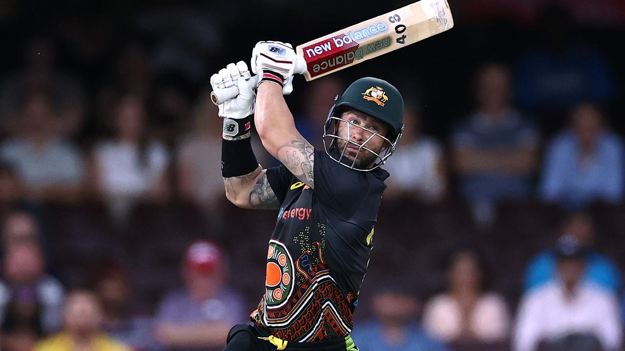 Matthew Wade during the T20 series between Australia and India last summer. Picture: Getty Images