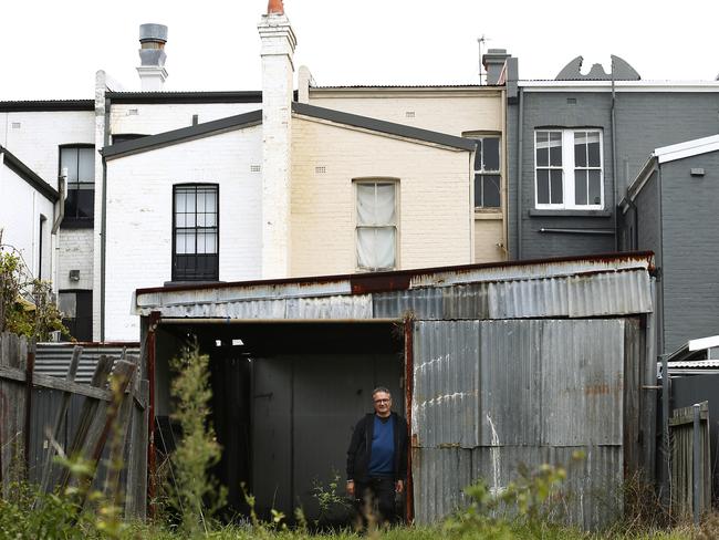 Robby Ingham at the rear area of his Oxford St shop fronts. Picture: John Appleyard