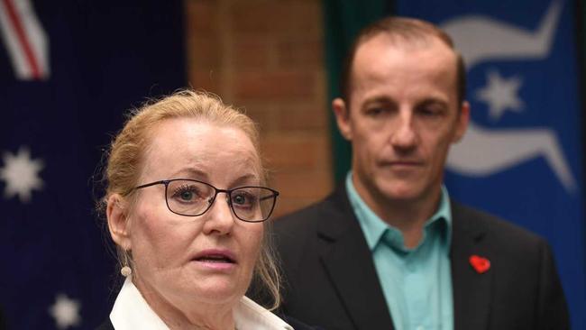 Newly appointed general manager for Lismore City Council, Shelley Oldham, with Lismore mayor Isaac Smith after announcing a A MULTI-MILLION dollar black hole in Lismore City Council's budget. Picture: Marc Stapelberg