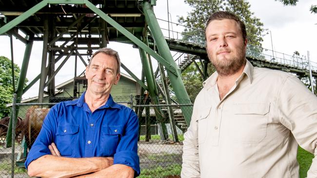 Private resource company Aurum Pacific today announced plans to re-open the famous Adrian Thirtle (blue shirt)Gympie Goldfield. Scott Dodd - 0434 278 079  and they are from Aurum Pacific.