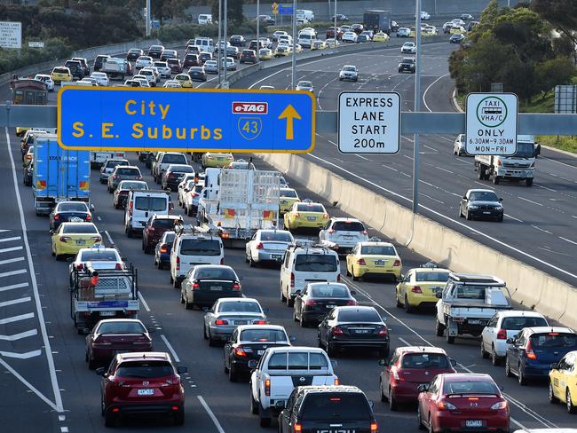 Melbourne airport has warned that without action the Tullamarine Freeway will be gridlocked within a decade. Picture: Nicole Garmston