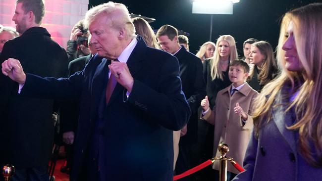 Incoming US president Donald Trump and wife Melania at his Sterling, Virginia, golf club where they watched a spectacular fireworks display. Picture: AFP