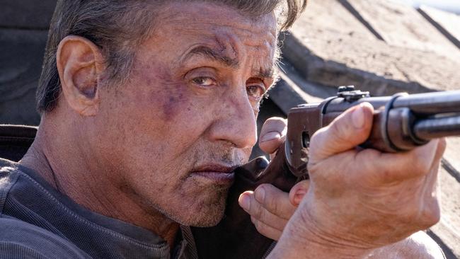 This image released by Lionsgate shows Sylvester Stallone as John Rambo in a scene from "Rambo: Last Blood." (Yana Blajeva/Lionsgate via AP)