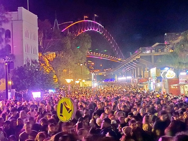 General view from Vivid Festival in Sydney.