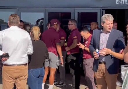 The Maroons and their supporters forced out of Bundaberg Convention Centre.