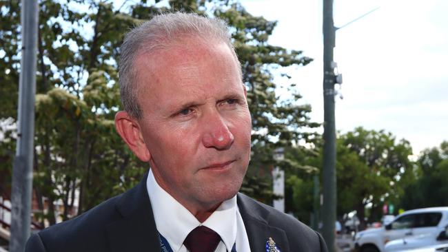 Queensland Police Union president Ian Leavers at Chinchilla Police Station on Tuesday. Picture: David Clark / NCA Newswire