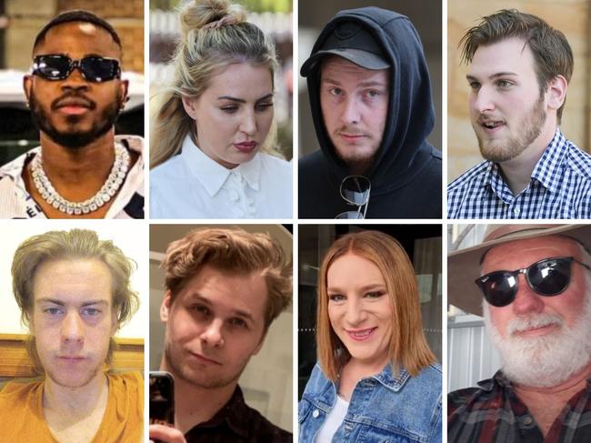 Eight of South Australia's convicted child sex offenders. Pictures: File