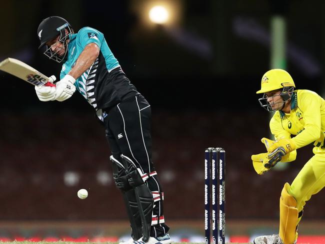 SYDNEY, AUSTRALIA - MARCH 13: Colin de Grandhomme of New Zealand bats during game one of the One Day International series between Australia and New Zealand at Sydney Cricket Ground on March 13, 2020 in Sydney, Australia. (Photo by Matt King/Getty Images)