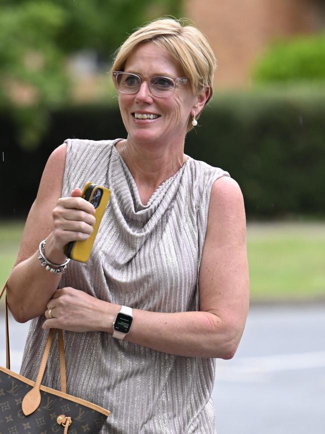 Teal independent Zoe Daniel arrives at The Lodge in Canberra. Picture: Martin Ollman/The Australian