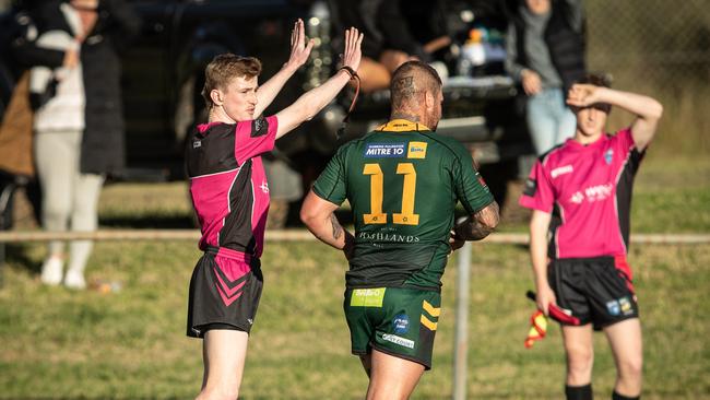 With five tries, Mittagong’s Liam Cassidy did it all, including a stint in the sin bin. Pic by Julian Andrews.