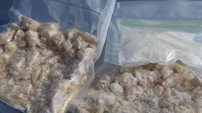 Snowy Mountains Ice and Ecstasy arrests. 2 men aged 24 and 25 have been arrested at the Bullocks Flat car park by police involved in Strike Force Hiems on charges of supplying Ice, Ecstasy (MDMA) and cocaine in the alpine areas of the Snowy Mountains. Drugs and cash were found in their possession. Pic: NSW Police