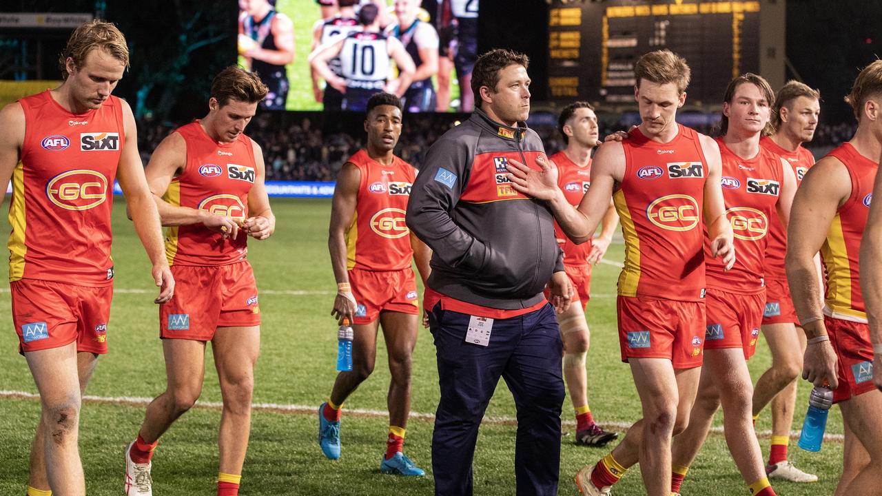 Stuart Dew’s job had been under real pressure in recent weeks. (Photo by Sarah Reed/AFL Photos via Getty Images)