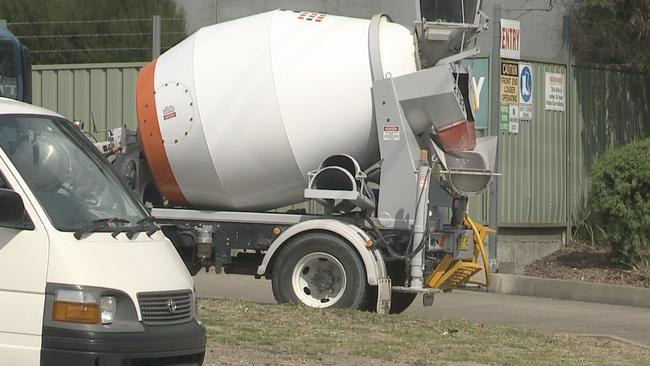 The stolen cement truck became bogged near Clifton.