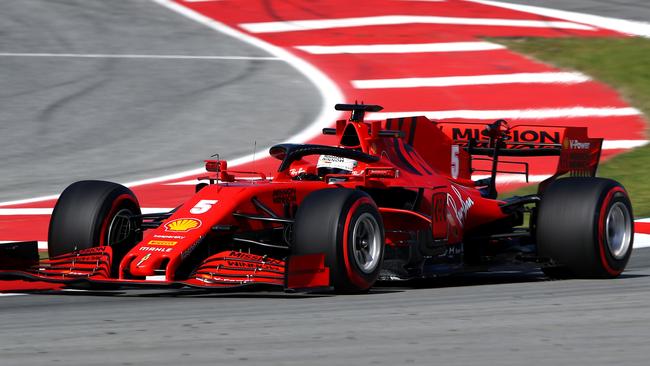 Sebastian Vettel of Germany drives for Ferrari. Picture: Getty Images