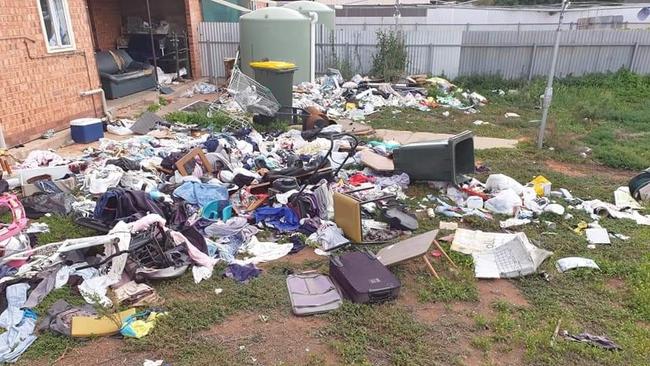 Excessive hoarding and squalor conditions at a Housing Trust property. Picture: Supplied.