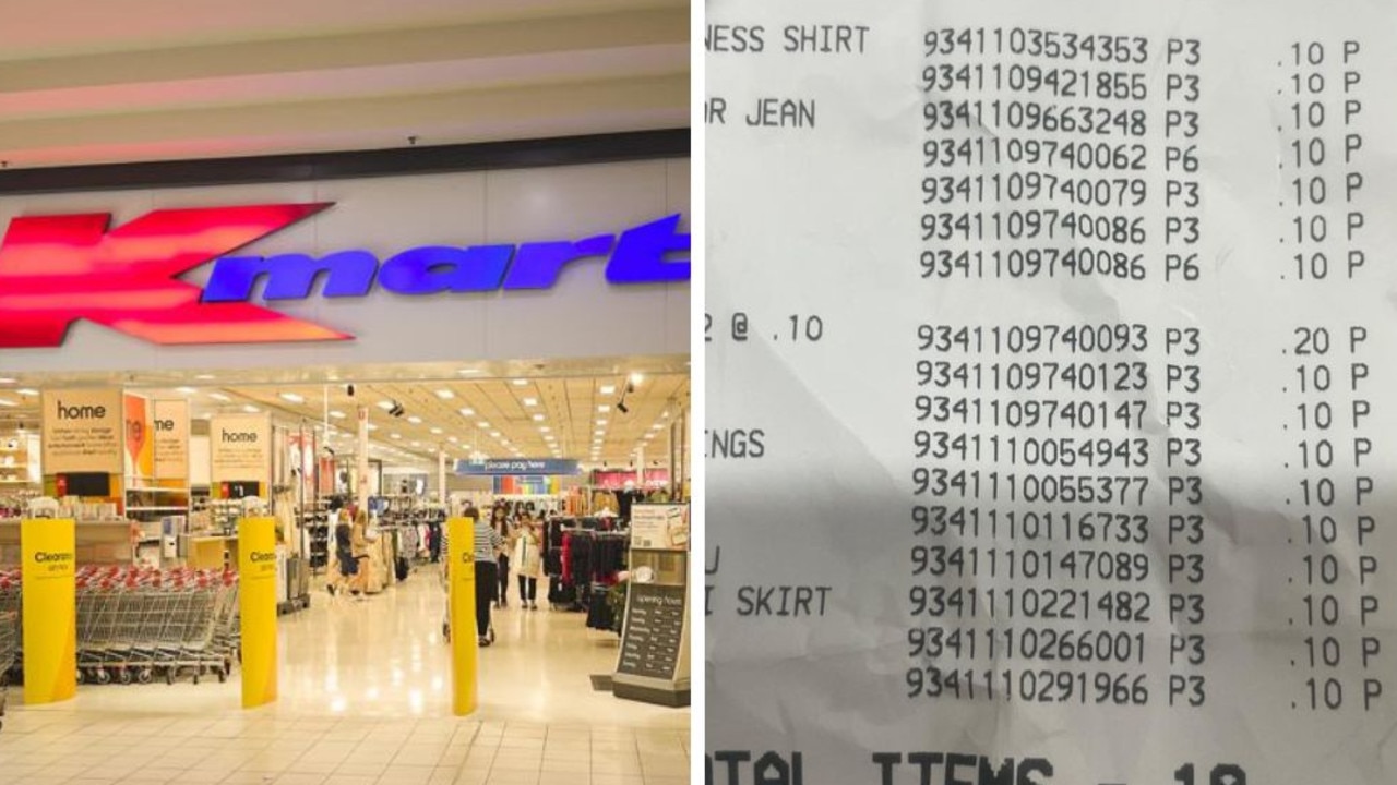 Shoppers nuts for wild detail on Kmart receipt
