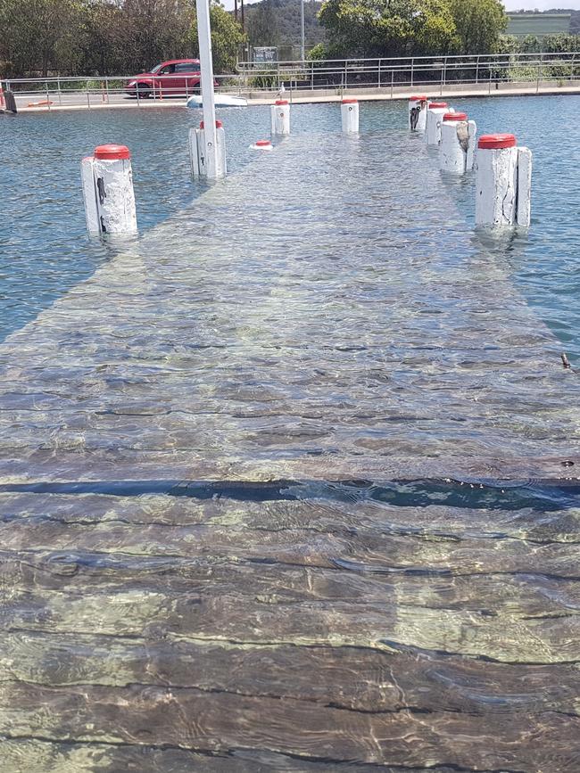 The wharf during a king tide.