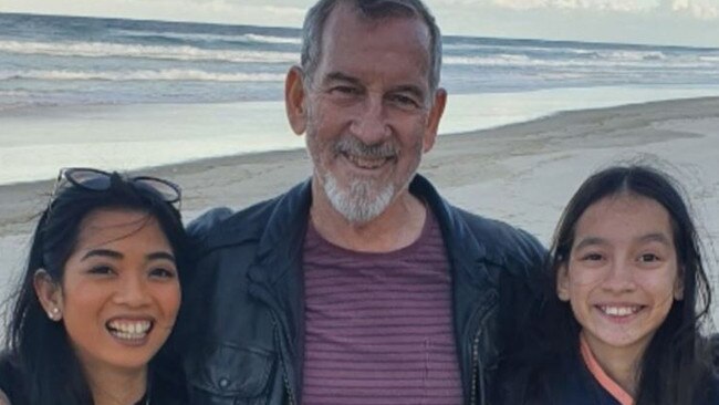 Sarah Caisip (left) with her father Bernard Prendergast and younger sister Isobel Prendergast, 11. Picture: News Regional Media