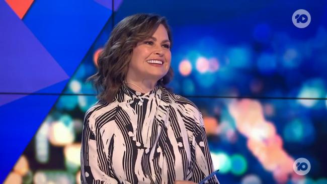 The Project host Lisa Wilkinson joked: “But it's fabulous. And what do they say Katy? What doesn't kill you…” Picture: The Project/Ten