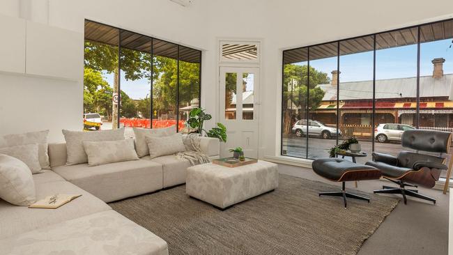 The converted butcher’s shop has been a living room.