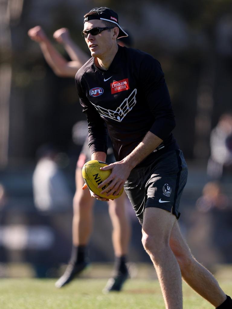 Mason Cox at Collingwood training. Picture: Robert Cianflone/Getty Images