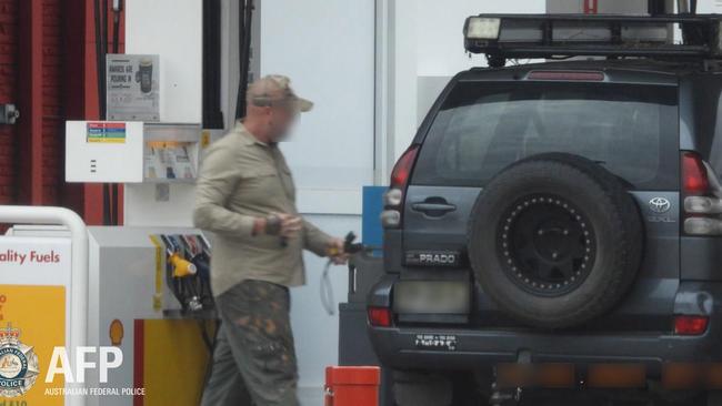 The 4WD Mr Davis was driving when he was arrested at Bunnings. Picture: AFP