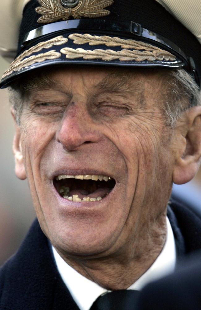 Britain's Prince Philip is renowned for his off-colour jokes, including telling a 13-year-old aspiring astronaut he was “too fat” to be an astronaut. Picture: AP Photo/Lefteris Pitarakis, File.