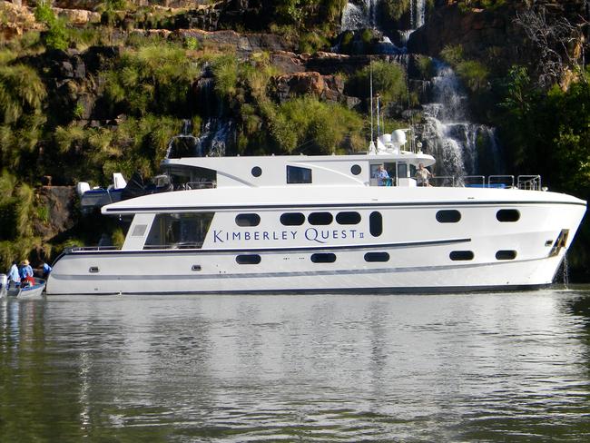 Kimberley Quest at King's Cascade, one of the Kimberley coast’s most famous landmarks.