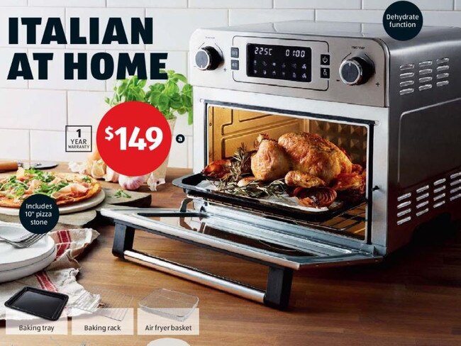 Aldi have a new version of its popular air fryer oven on sale tomorrow for $149. Picture: Supplied