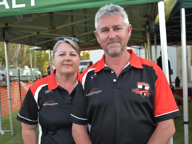 Jodi and Damien Dare at the AFL Capricornia grand finals, Rockhampton Cricket Grounds, September 10, 2022.
