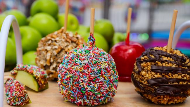 It wouldn’t be an easter show if you didn’t eat something off of a stick. Picture: Jenifer Jagielski