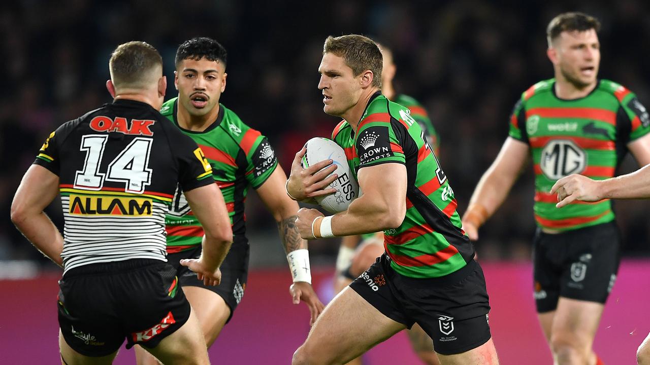 Jed Cartwright on the charge for Souths. Picture: NRL Images