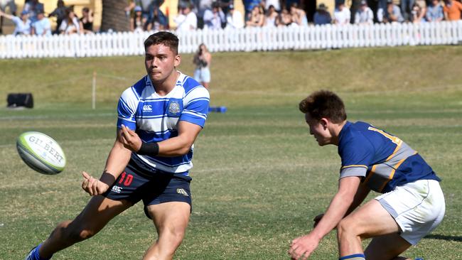 Nudgee College flyhalf Reesjan Pasitoa. Picture: AAP Image / John Gass)