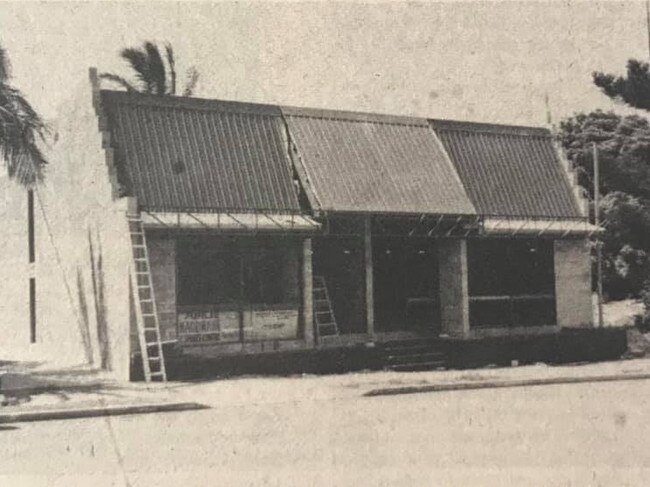FLASHBACK: Rusty Dyson's Hardware and Sports Store was under construction in 1981 and the building is occupied today by Beachworx in Main Street, Airlie Beach. Photo: Proserpine Guardian, March 26, 1981