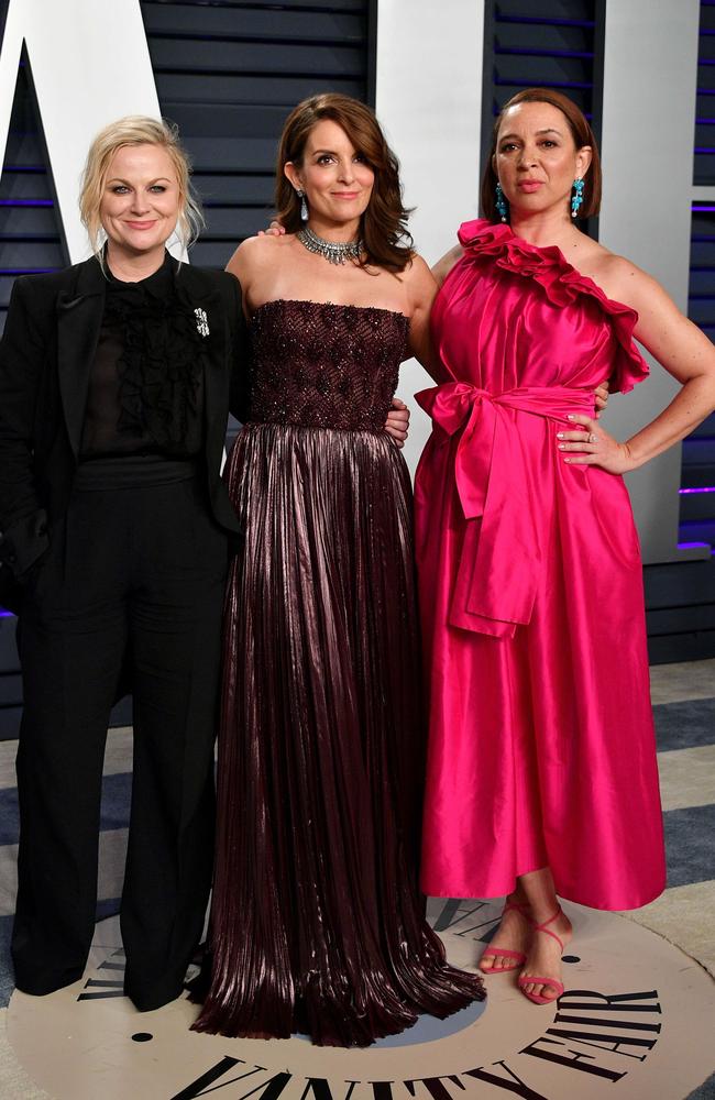 Amy Poehler, Tina Fey, and Maya Rudolph attend the 2019 Vanity Fair Oscar Party hosted by Radhika Jones at Wallis Annenberg Center for the Performing Arts on February 24, 2019 in Beverly Hills, California. Dia Dipasupil/Getty Images/AFP == FOR NEWSPAPERS, INTERNET, TELCOS &amp; TELEVISION USE ONLY ==