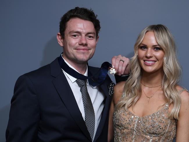 Lachie Neale with wife Julie.