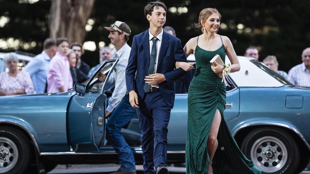 Cameron Kleidon and partner Grace Fraser at St Mary's College formal at Picnic Point, Friday, March 24, 2023. Picture: Kevin Farmer