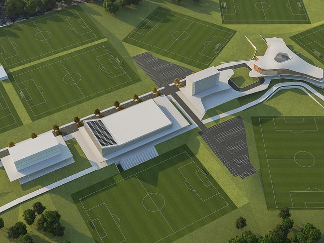 Artist's impression of the Southern Expansion bid's proposed $50 million training facility.