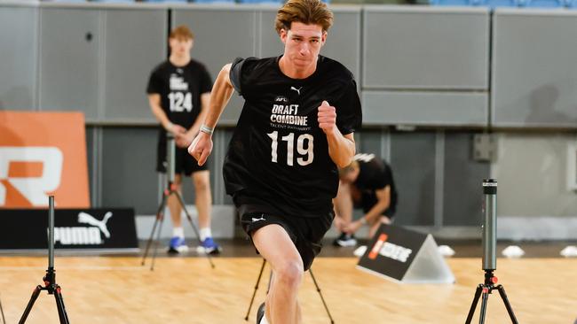 Potential Western Bulldogs father-son draftee Jordan Croft is still to make a call on his future. Picture: Dylan Burns/AFL Photos via Getty Images