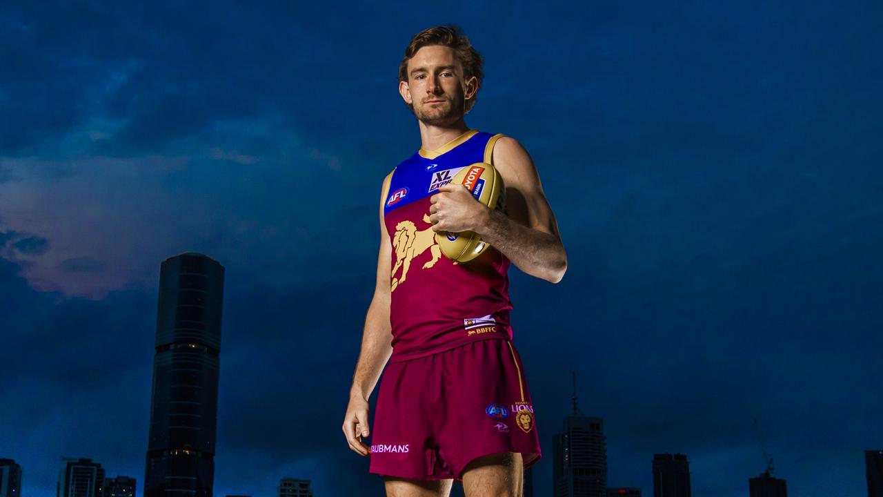 Lions star Harris Andrews will be the pillar of Brisbane’s defence against Melbourne. Picture: Nigel Hallett