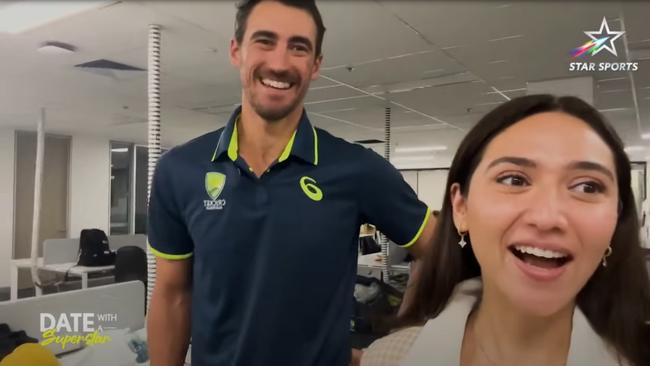 Mitchell Starc is a romantic at heart. Photo" Star Sports, YouTube.