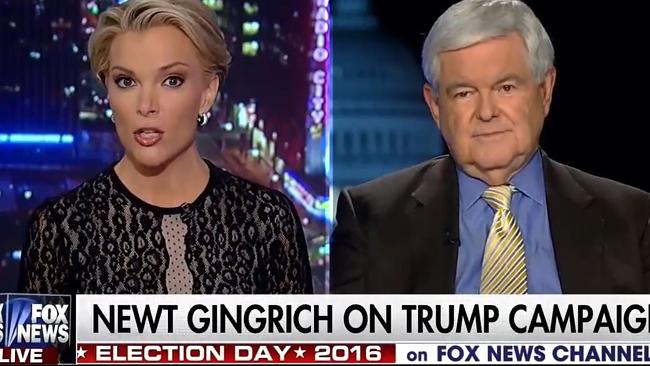 That’s Megyn Kelly on the left and Newt Gingrich on the right.