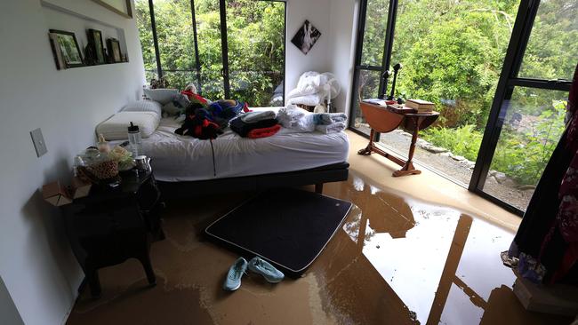 Few items could be salvaged after flooding hit the storm-damaged property. Picture: Adam Head