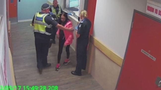 A screen grab from the arrest of Tanya Day.