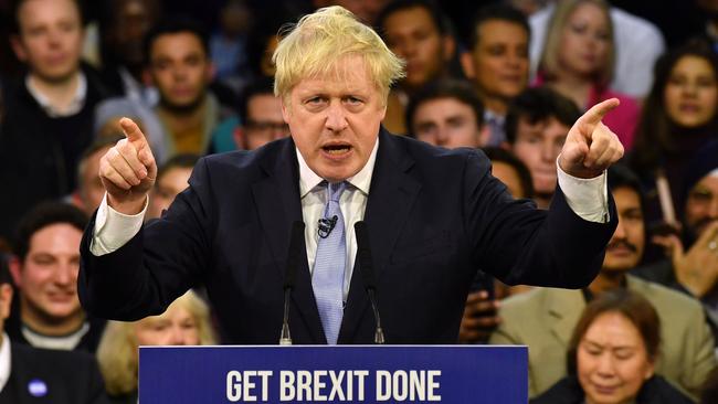 Boris Johnson argued during the 2019 election campaign that Brexit would ‘unleash Britain’s potential’. Picture: AFP